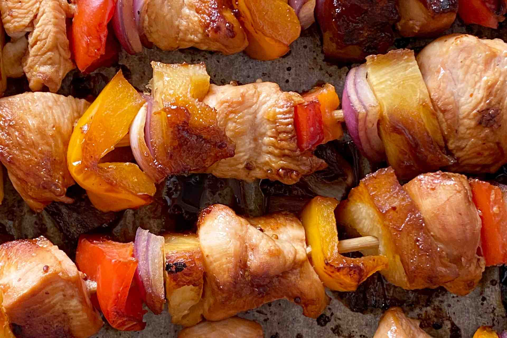 Grilled Chicken and Vegetable Skewers tired of being fat